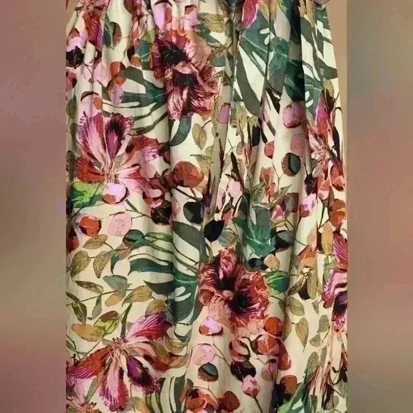 Lulu's She's the One Beige Floral Print Off-The-Shoulder Midi Dress size… - Picture 9 of 16